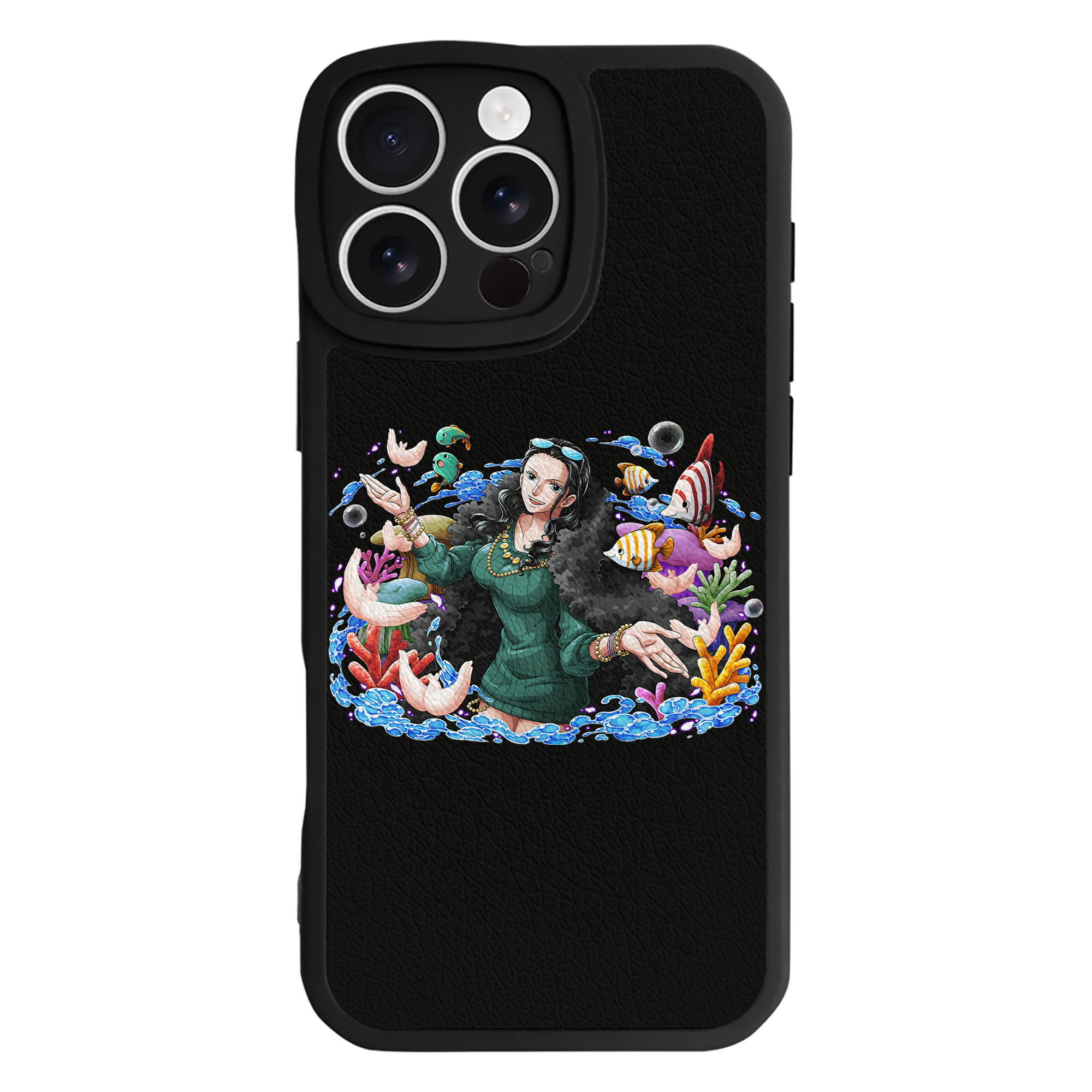 （画像用） ワンピース ニコ・ロビン ONE PIECE Nico Robin 【iPhone 16シリーズ対応】シリコンスマホケース（レザー調） 材質：シリコン